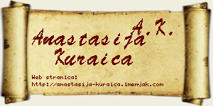 Anastasija Kuraica vizit kartica